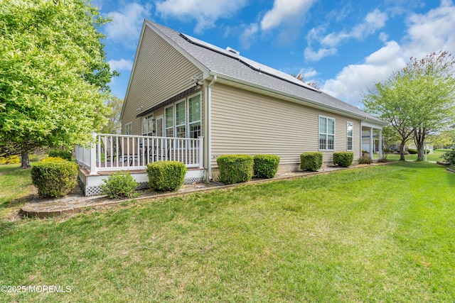 28 Pierhead Dr, Barnegat, NJ 08005 - view of side of home featuring a yard and a wooden deck