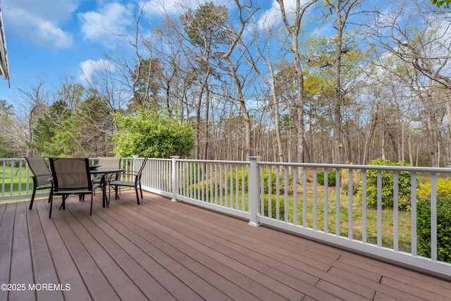 28 Pierhead Dr, Barnegat, NJ 08005 - wooden deck with outdoor dining space