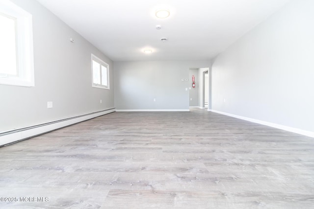 3 Fontana St, Toms River, NJ 08757 - spare room with baseboard heating, wood finished floors, and baseboards