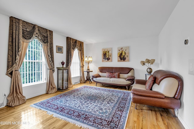 16 W Ave, Gladstone, NJ 07934 - living room featuring wood finished floors and baseboards