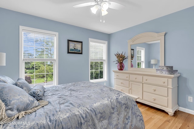 16 W Ave, Gladstone, NJ 07934 - bedroom with light wood-style flooring and a ceiling fan
