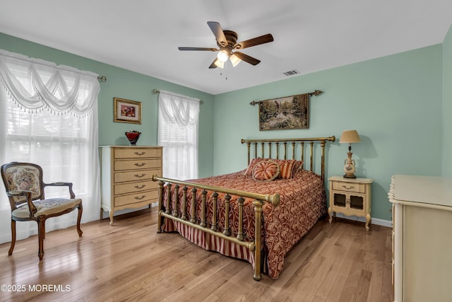 16 W Ave, Gladstone, NJ 07934 - bedroom with light wood-style flooring and ceiling fan