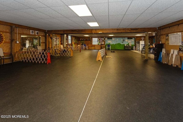 75 Brown Rd, Howell, NJ 07731 - garage with wooden walls
