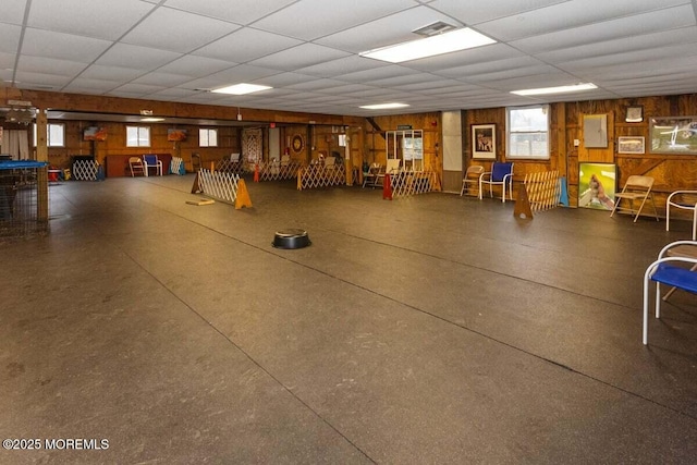 75 Brown Rd, Howell, NJ 07731 - garage featuring wood walls
