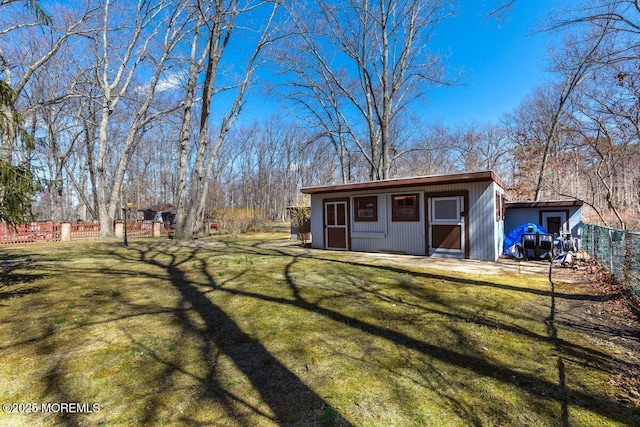 75 Brown Rd, Howell, NJ 07731 - back of property with an outdoor structure