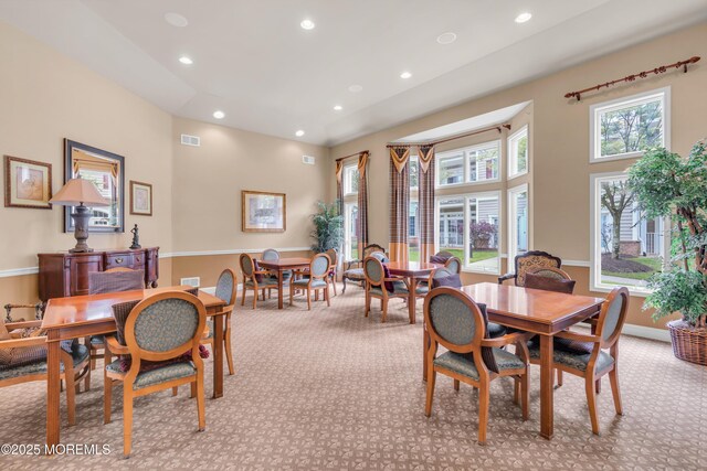 7 Centre St Unit 1303, Ocean Twp, NJ 07712 - dining room featuring light colored carpet and recessed lighting