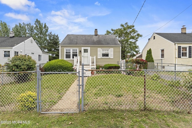 388 Atlantic Ave, Long Branch, NJ 07740 - cape cod-style house featuring a gate and a chimney
