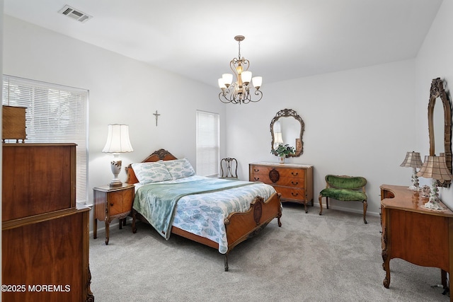 37 Violet Ct, Holmdel, NJ 07733 - carpeted bedroom featuring a chandelier and baseboards