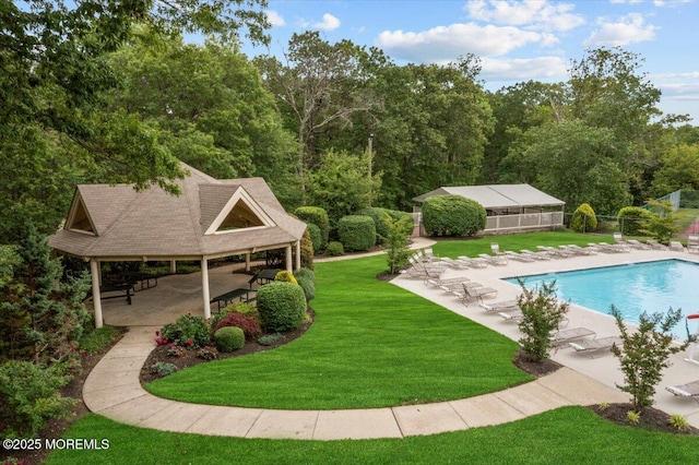 2001 Begonia Ct, Jackson, NJ 08527 - community pool featuring a gazebo and a patio area