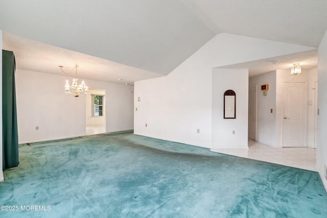 11 Sedgwick Sq, Jackson, NJ 08527 - unfurnished room with carpet flooring, a chandelier, and vaulted ceiling
