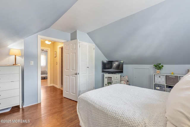 7 Monterey Dr, Hazlet, NJ 07730 - bedroom featuring wood finished floors and vaulted ceiling