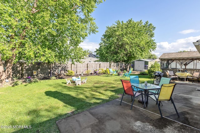7 Monterey Dr, Hazlet, NJ 07730 - view of yard with a patio area, outdoor dining area, and a gazebo