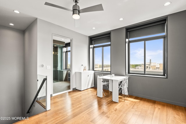 601 Bangs Ave Unit 701, Asbury Park, NJ 07712 - unfurnished bedroom featuring light wood-style floors, baseboards, and recessed lighting