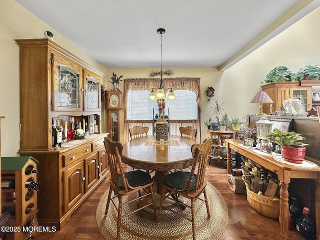 9 Sami Dr, Howell, NJ 07731 - dining space with a chandelier and dark wood-style flooring