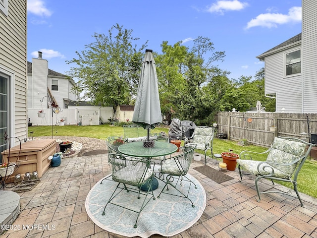 9 Sami Dr, Howell, NJ 07731 - fenced backyard with a patio and outdoor dining area