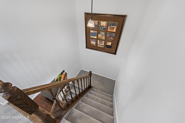 405 Hampton Ct Unit 15-4, Manalapan, NJ 07726 - stairway with baseboards and carpet floors