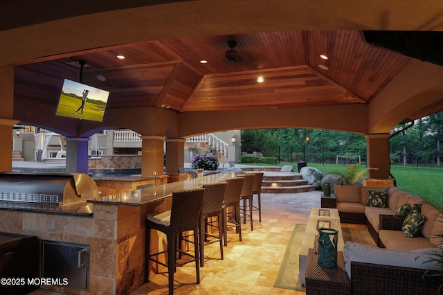 6 Bordens Brook Way, Holmdel, NJ 07733 - view of patio with an outdoor hangout area, area for grilling, and a gazebo