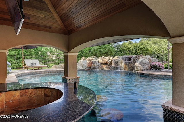 6 Bordens Brook Way, Holmdel, NJ 07733 - outdoor pool with a patio area