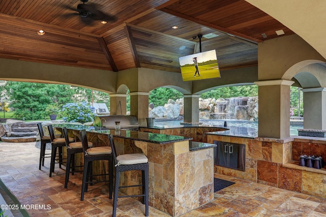6 Bordens Brook Way, Holmdel, NJ 07733 - view of patio / terrace featuring a ceiling fan