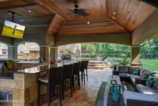 6 Bordens Brook Way, Holmdel, NJ 07733 - view of patio with an outdoor living space and area for grilling