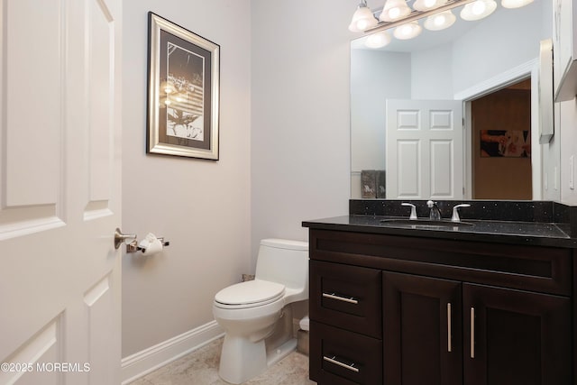 6 Bordens Brook Way, Holmdel, NJ 07733 - half bathroom with toilet, vanity, and baseboards