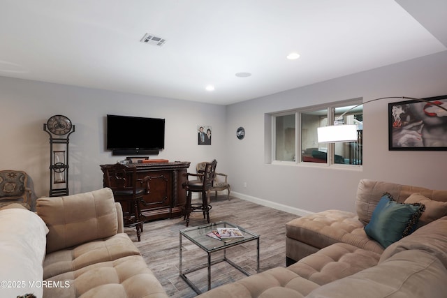 6 Bordens Brook Way, Holmdel, NJ 07733 - living area with light wood finished floors, baseboards, and recessed lighting