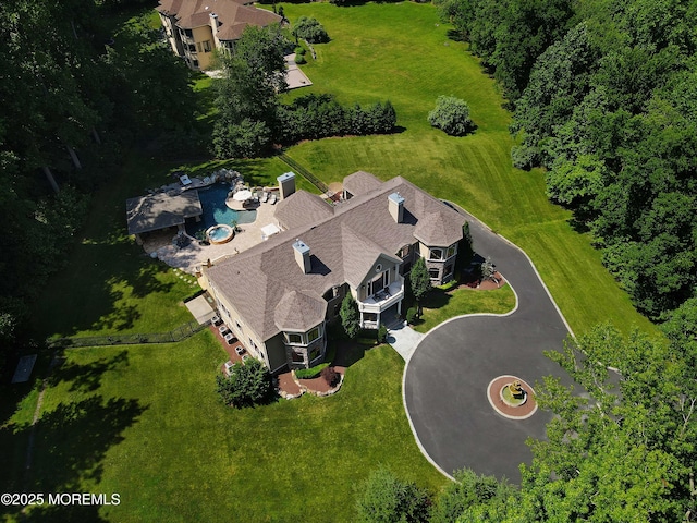 6 Bordens Brook Way, Holmdel, NJ 07733 - aerial view of property and surrounding area featuring a pool area