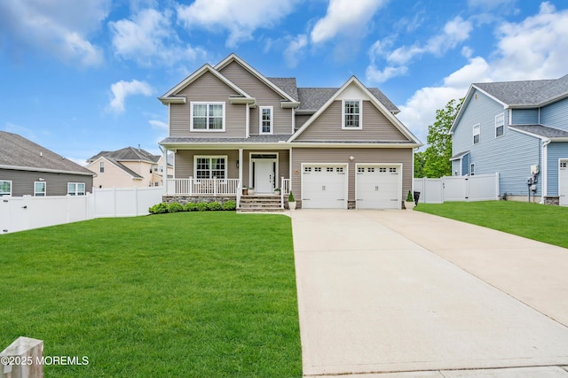 6 Harpoon Dr, Barnegat, NJ 08005 - craftsman-style house featuring a porch, concrete driveway, a garage, and a shingled roof