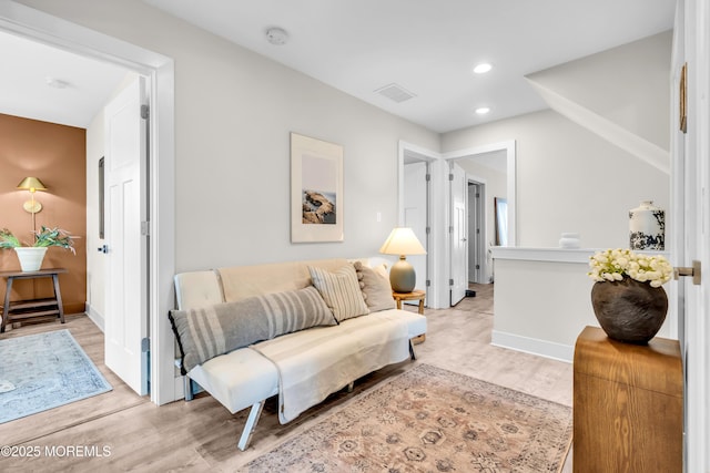 6 Harpoon Dr, Barnegat, NJ 08005 - living area with light wood-style flooring, recessed lighting, and baseboards