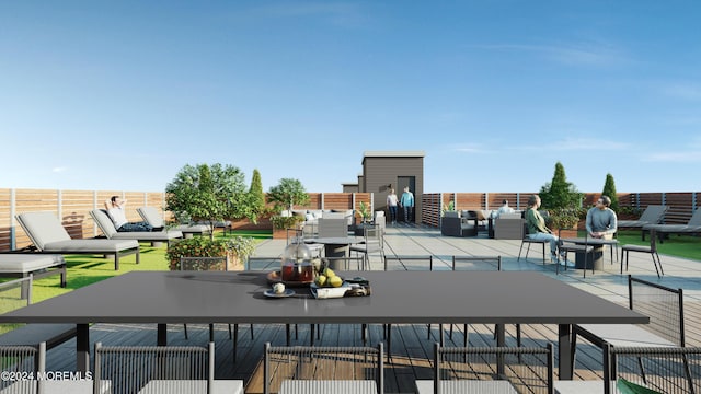 3 5th Ave Unit 208, Neptune City, NJ 07753 - view of patio / terrace featuring an outdoor living space and outdoor dining space