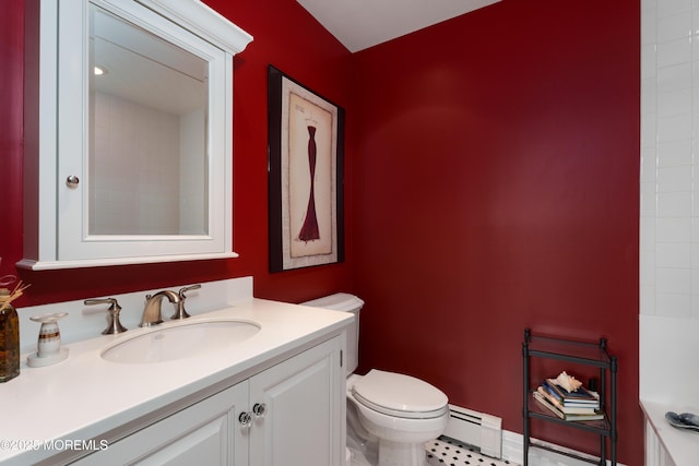 7 Stoney Brook Dr, Millstone, NJ 08510 - full bath featuring baseboard heating, toilet, and vanity
