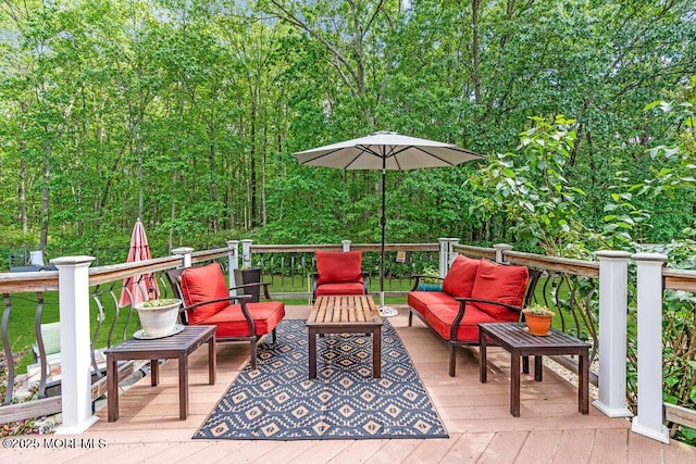 9 Kindling Way, Jackson, NJ 08527 - wooden terrace with an outdoor hangout area