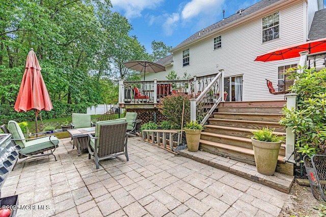 9 Kindling Way, Jackson, NJ 08527 - view of patio / terrace featuring outdoor dining area and a wooden deck
