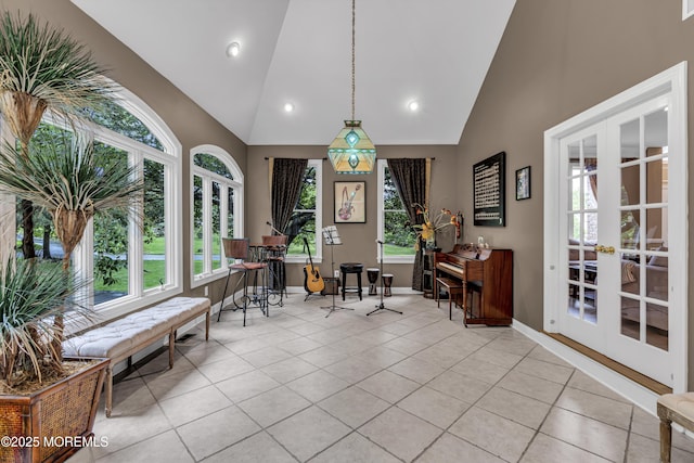 209 Shepard Way, Manalapan, NJ 07726 - sunroom / solarium with french doors and lofted ceiling