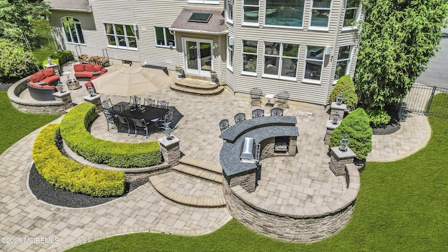 209 Shepard Way, Manalapan, NJ 07726 - view of patio with entry steps, outdoor lounge area, and outdoor dining area
