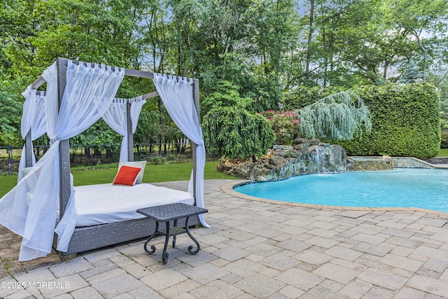 209 Shepard Way, Manalapan, NJ 07726 - swimming pool with a patio area and view of scattered trees