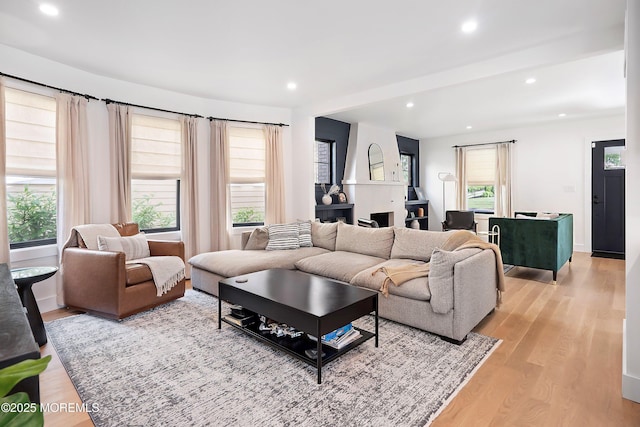 405 Ludlow Ave, Spring Lake, NJ 07762 - living area featuring recessed lighting and light wood-style flooring