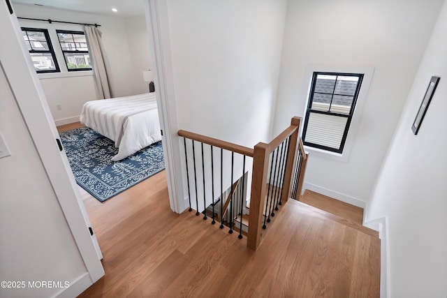 405 Ludlow Ave, Spring Lake, NJ 07762 - staircase with wood finished floors and baseboards