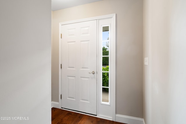 401 Captains Way, Neptune Township, NJ 07753 - entrance foyer with baseboards and dark wood-style floors