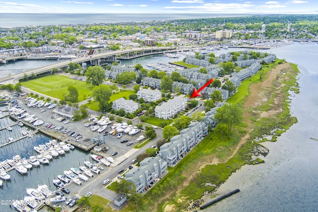 401 Captains Way, Neptune Township, NJ 07753 - view of property location featuring numerous boat docks, a nearby body of water, and a notable bridge