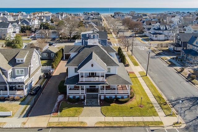 304 8th Ave, Belmar, NJ 07719 - aerial view of residential area with a large body of water