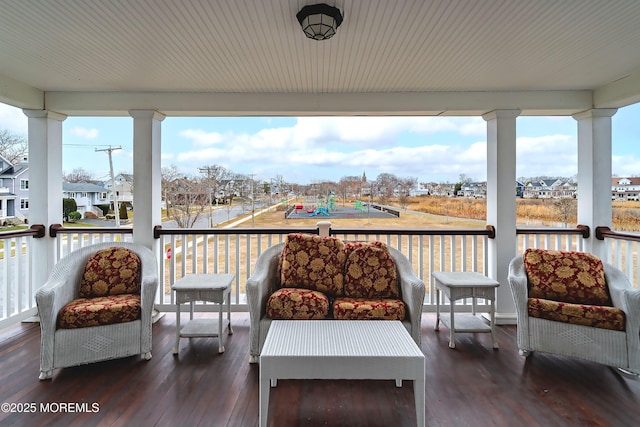 304 8th Ave, Belmar, NJ 07719 - sunroom / solarium featuring plenty of natural light and a residential view