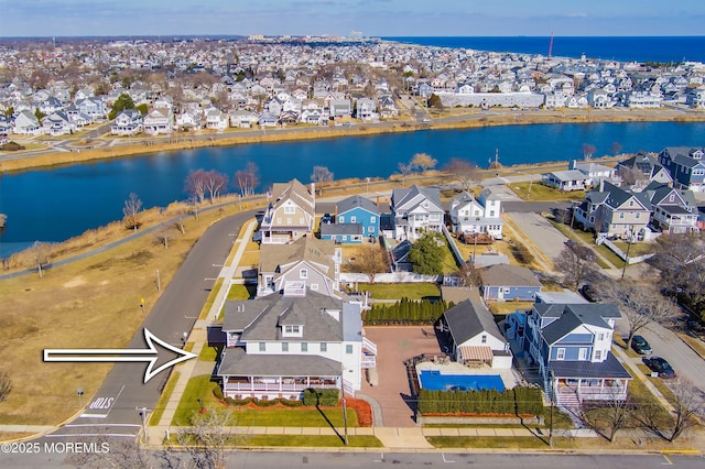 304 8th Ave, Belmar, NJ 07719 - aerial view of residential area featuring a nearby body of water