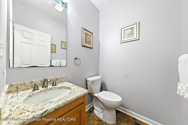 128 E Delaware Dr, Little Egg Harbor, NJ 08087 - half bath with baseboards, toilet, and vanity