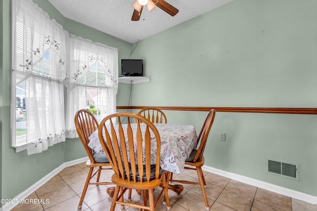 4 Beechwood Ct, Barnegat, NJ 08005 - dining space featuring a ceiling fan, tile patterned flooring, and baseboards