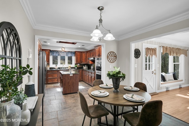 160 Pelican Rd, Middletown, NJ 07748 - dining space featuring plenty of natural light and crown molding
