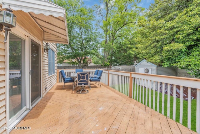 22 Franklin Ave, Hazlet, NJ 07734 - wooden deck with outdoor dining area
