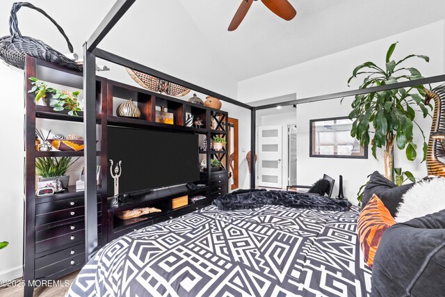 68 Winthrop Rd Unit 68B, Monroe, NJ 08831 - bedroom with a ceiling fan and high vaulted ceiling