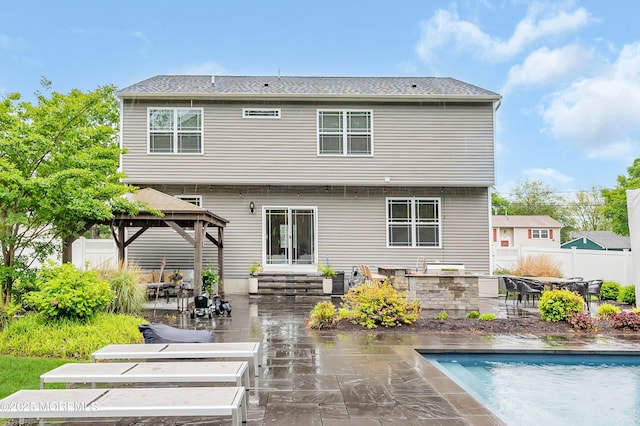 804 Linden Rd, Toms River, NJ 08753 - rear view of house featuring a patio area, a gazebo, and outdoor dining space
