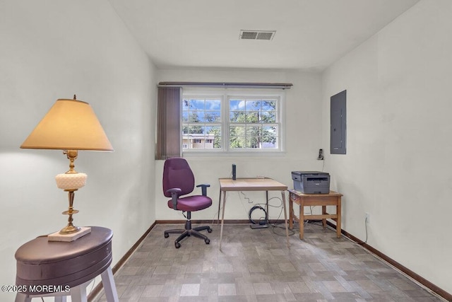 44 Hoover St, Freehold, NJ 07728 - office area featuring electric panel and baseboards